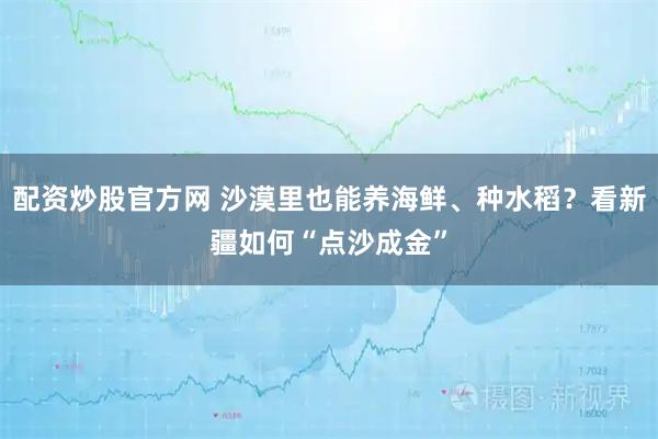 配资炒股官方网 沙漠里也能养海鲜、种水稻?看新疆如何“点沙成金”